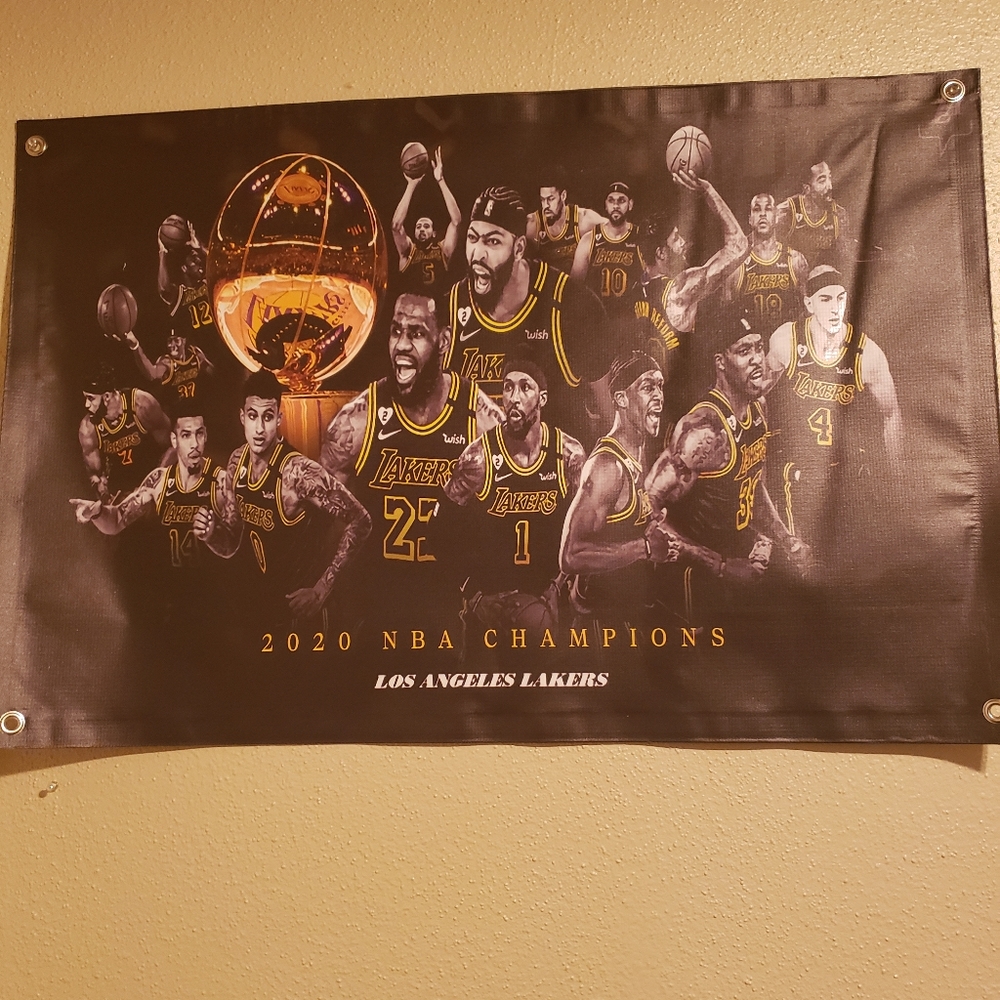 Lakers Championship Vinyl Banner